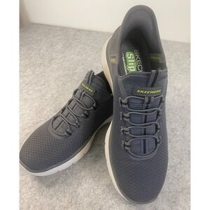 Skechers Slip-ins Summits Key Pace Charcoal Grey Mens Sneakers Size 8.5 NEW